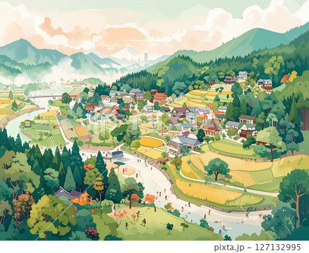 日本の地方の風景 日本の地方の風景 127132995