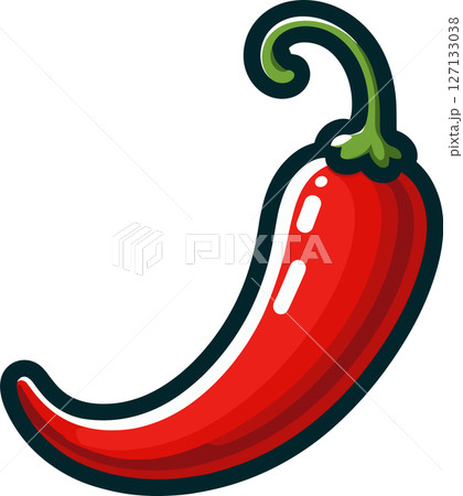 シンプルな唐辛子のイラスト 127133038