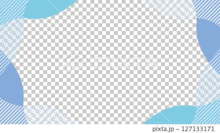 Light blue abstract wave stripe frame 127133171