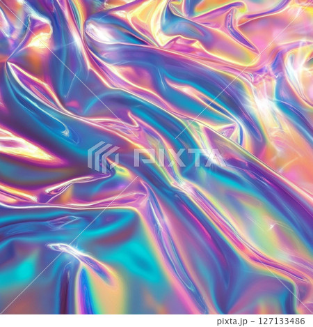 Holographic Rainbow Foil Iridescent Texture Background 127133486