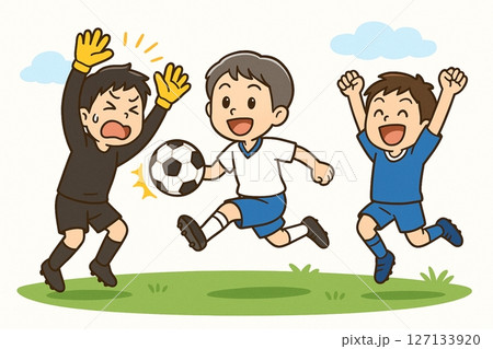 サッカー 127133920