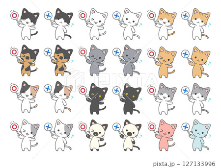 〇×クイズ猫セット 127133996