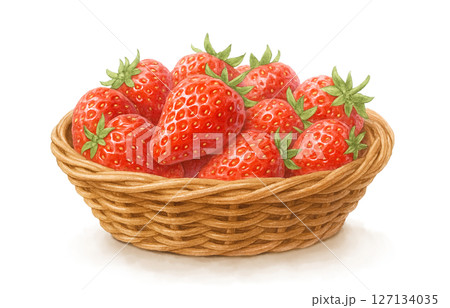 いちご 水彩 イラスト 白バック いちご 水彩 イラスト 白バック 127134035