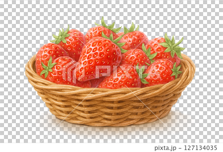 草莓水彩插圖白色背景 127134035