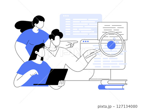 Software testing isolated cartoon vector illustrations. 127134080