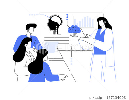 Anatomy lecture isolated cartoon vector illustrations. Anatomy lecture isolated cartoon vector illustrations. 127134098