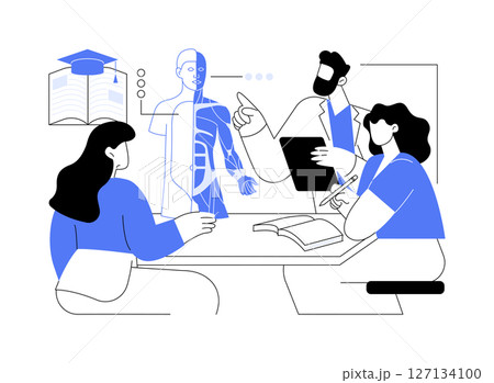 Kinesiology isolated cartoon vector illustrations. 127134100