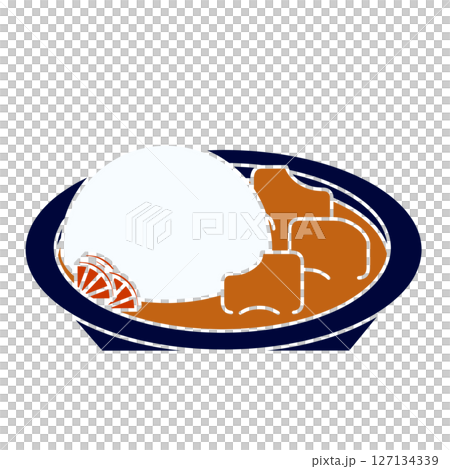 咖哩和米例證 127134339