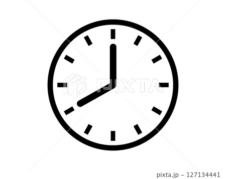 8時の掛け時計アイコン モノトーン 8時の掛け時計アイコン モノトーン 127134441