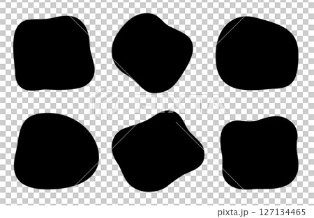 黑色輪廓流體形狀。 127134465