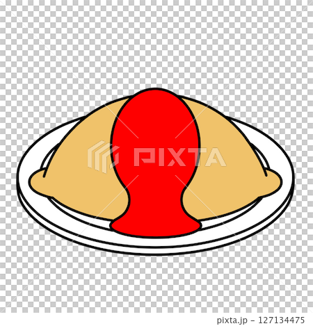 オムライスのイラスト 127134475