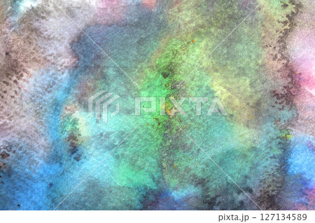 Abstrac Watercolour Vibrant Rainbow Paint Blending Together in a Cloud Shape Background Abstrac Watercolour Vibrant Rainbow Paint Blending Together in a Cloud Shape Background 127134589