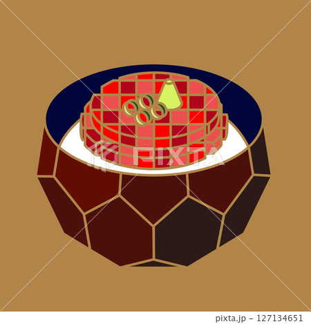 まぐろたたき丼のイラスト 127134651