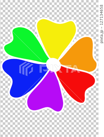 Drawing of colorful rainbow pride color 127134658