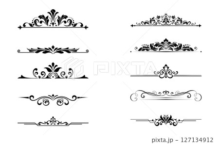 Vintage set. Floral elements for design monograms, invitations, frames, menus and labels. Graphic design of the website, cafes, boutiques, hotels, wedding invitations. Vintage set. Floral elements for design monograms, invitations, frames, menus and labels. Graphic design of the website, cafes, boutiques, hotels, wedding invitations. 127134912