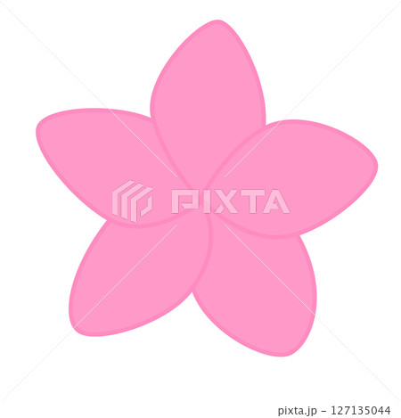 シンプルなプルメリアのイラスト 127135044