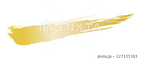 筆　ライン　線　金色　ストローク　ベクター	 127135383