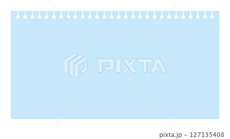 メモ　フレーム　背景　水色　ベクター	 127135408