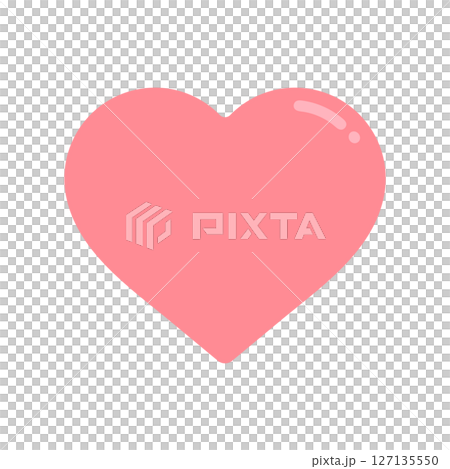 Simple and cute pink heart-shaped icon - Image material for love, romance, Valentine's Day Simple and cute pink heart-shaped icon - Image material for love, romance, Valentine's Day 127135550