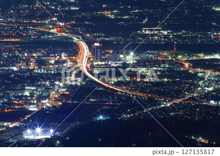 大山から見る夜の東名 大山から見る夜の東名 127135817