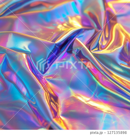 Holographic Rainbow Foil Iridescent Texture Background Holographic Rainbow Foil Iridescent Texture Background 127135898