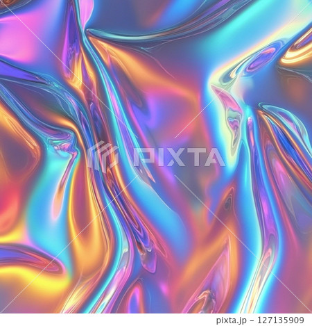 Holographic Rainbow Foil Iridescent Texture Background 127135909