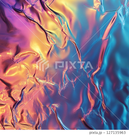 Holographic Rainbow Foil Iridescent Texture Background 127135963