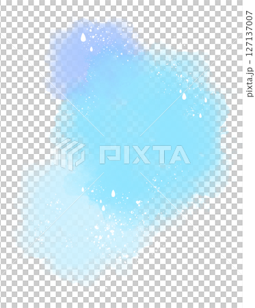 水彩的抽象的背景讓人想起雨季(藍色,水滴) 水彩的抽象的背景讓人想起雨季(藍色,水滴) 127137007