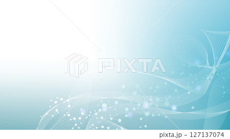 Structure molecule and communication. Dna, atom, neurons. Scientific concept for your design. Connected lines with dots. Medical, technology, chemistry, science background. Vector illustration 127137074