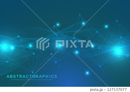 Global network connection. Global business. Social network communication. Internet technology. Vector illustration 127137077
