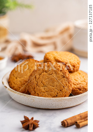 Homemade peanut or almond butter cookies Homemade peanut or almond butter cookies 127137185