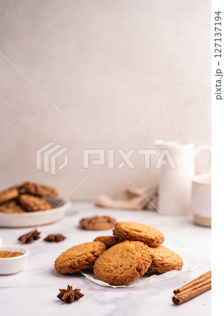 Homemade peanut or almond butter cookies Homemade peanut or almond butter cookies 127137194
