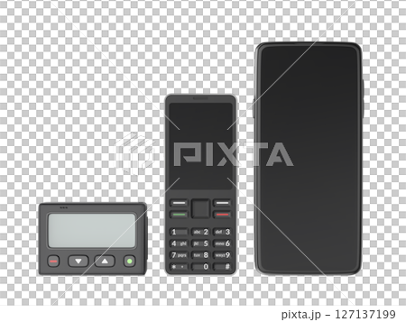 Pager, feature phone, and smartphone 127137199