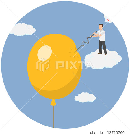 3D Isometric Flat Illustration of Strong Economy, Controlling the Inflation 3D Isometric Flat Illustration of Strong Economy, Controlling the Inflation 127137664