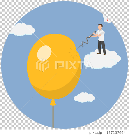 3D Isometric Flat Illustration of Strong Economy, Controlling the Inflation 3D Isometric Flat Illustration of Strong Economy, Controlling the Inflation 127137664