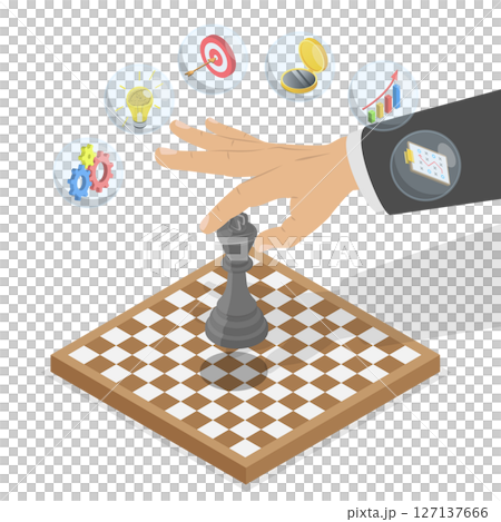 3D Isometric Flat Illustration of Planning and Strategy, Business Success, Marketing Analysis 3D Isometric Flat Illustration of Planning and Strategy, Business Success, Marketing Analysis 127137666