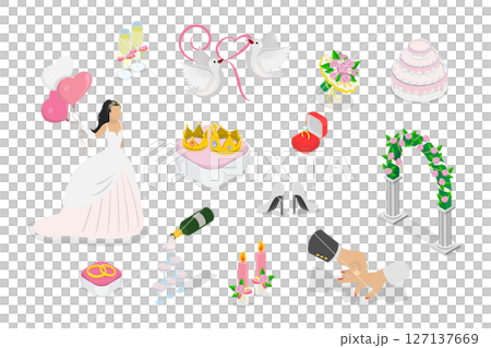 3D Isometric Flat Illustration of Elegance And Luxury, Royal Diadem 3D Isometric Flat Illustration of Elegance And Luxury, Royal Diadem 127137669