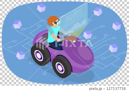 3D Isometric Flat Illustration of Metaverse, Exploring Alternate Realities 3D Isometric Flat Illustration of Metaverse, Exploring Alternate Realities 127137738