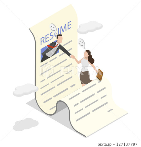 3D Isometric Flat Illustration of Hiring, Human Resource Management 3D Isometric Flat Illustration of Hiring, Human Resource Management 127137797
