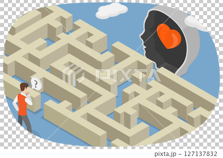 3D Isometric Flat Illustration of Finding...のイラスト素材 [127137832] - PIXTA