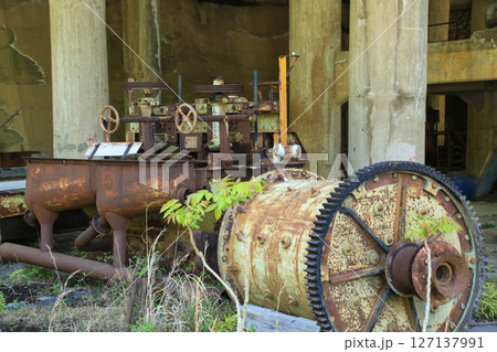 兵庫県朝来市　神子畑選鉱場　シックナー内の機械類 127137991