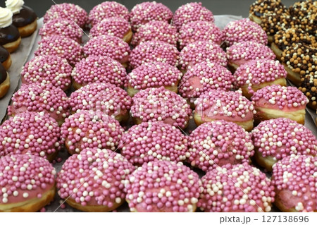 Eastern sweets are sold at a bazaar in Israel. 127138696