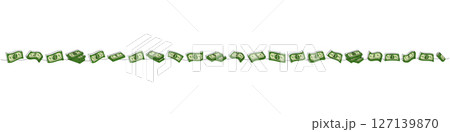 Paper currency one line colored continuous drawing. Money investment and finance. Vector illustration. Paper currency one line colored continuous drawing. Money investment and finance. Vector illustration. 127139870