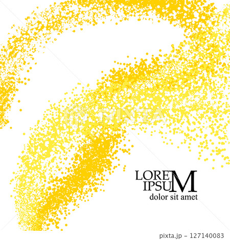 Yellow abstract background. for presentation design. hand drawn. Not AI, Vector illustration 127140083