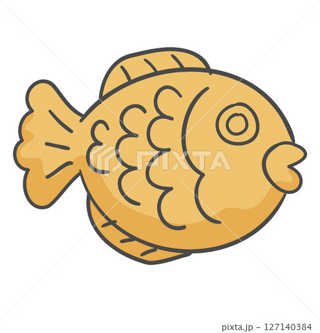 An illustration of fish-shaped buns, a Korean winter snack 127140384