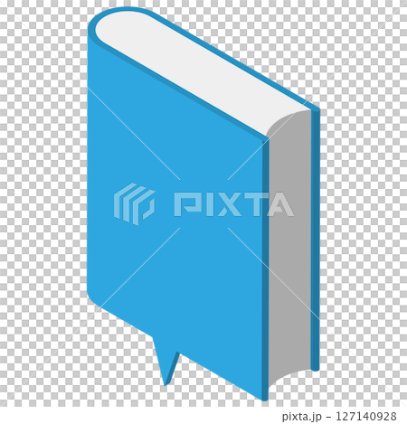 A light blue book-shaped speech bubble 127140928