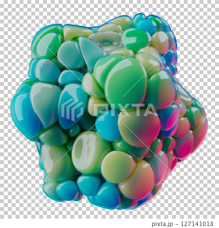 Abstract Biochemical Representation of Green Cells in a Transparent Membrane Abstract Biochemical Representation of Green Cells in a Transparent Membrane 127141018