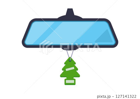 Car rear view mirror with key fob. 127141322