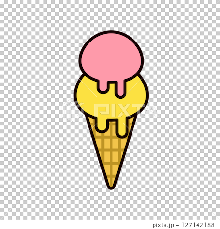 Ice cream icon illustration 127142188