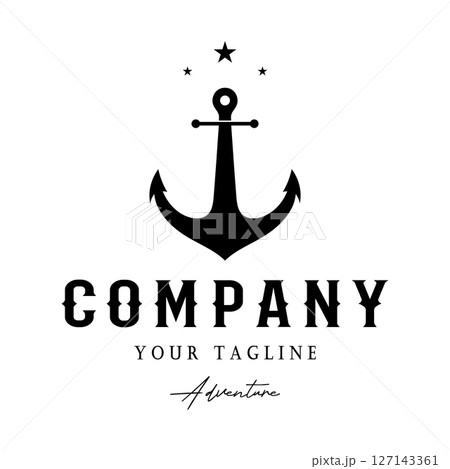ship anchor logo design with rope vintage, for, boat, marine, yacht, business, emblem, nautica, shipping company ship anchor logo design with rope vintage, for, boat, marine, yacht, business, emblem, nautica, shipping company 127143361